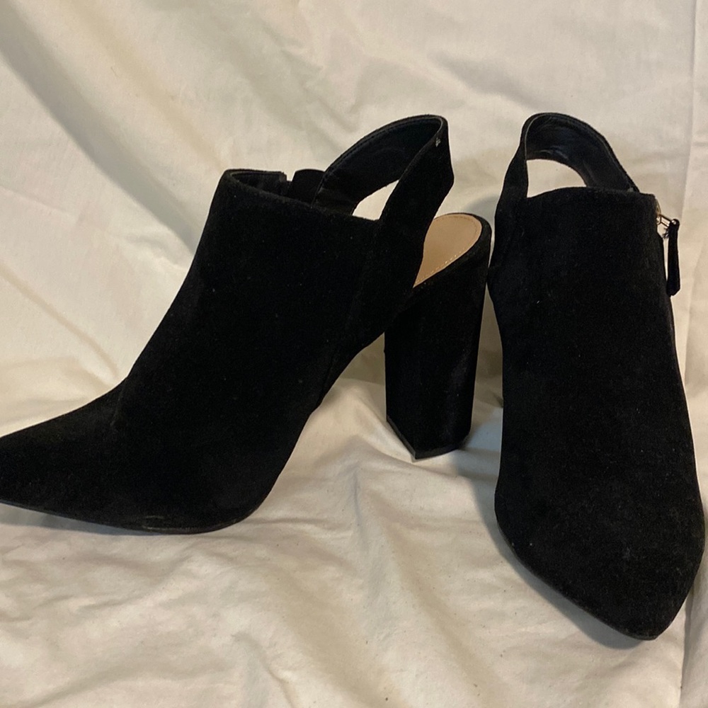 Black heeled booties